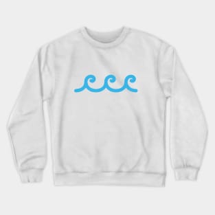 Blue Ocean Wave Greek Art Crewneck Sweatshirt